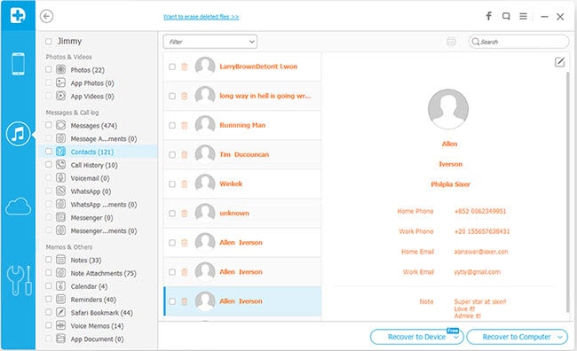 export iphone contacts as vcf file