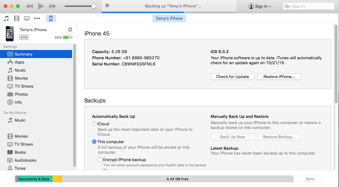 How to Backup iOS 9 to Mac