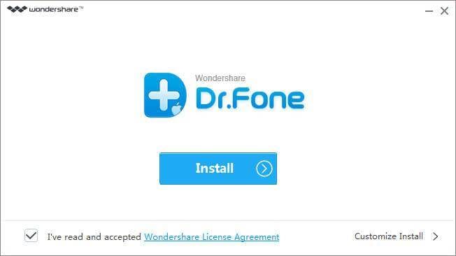 install Wondershare Dr.Fone for iOS