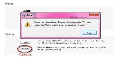 restore iphone