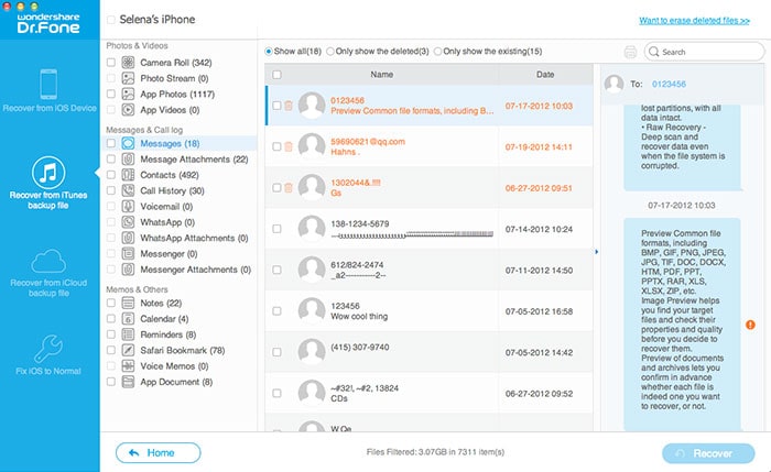 recover deleted imessage on iphone