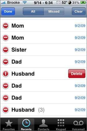iphone deleted call history