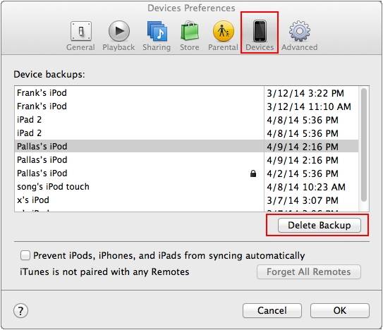 Restore iPhone from iPad backup