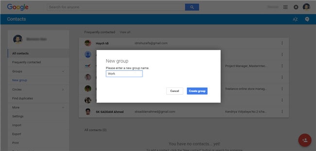 manage google contacts