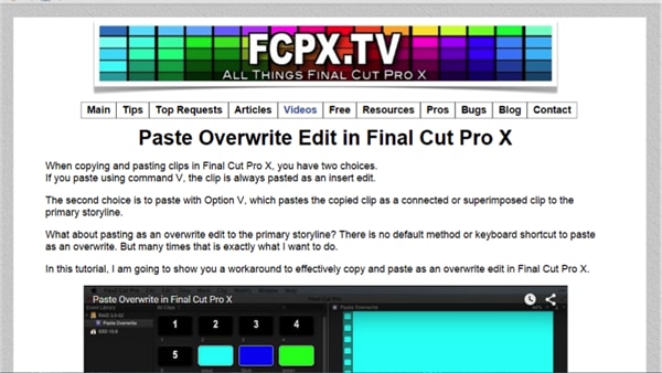 Final Cut Pro X Tutorial and Training Websites