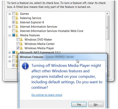 How to uninstall Windows Media Player completely