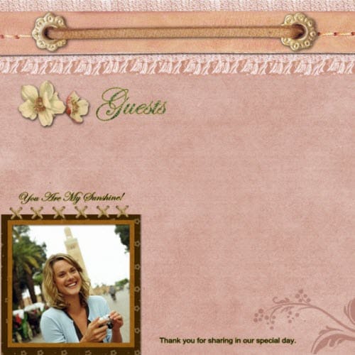 wedding guest book pages