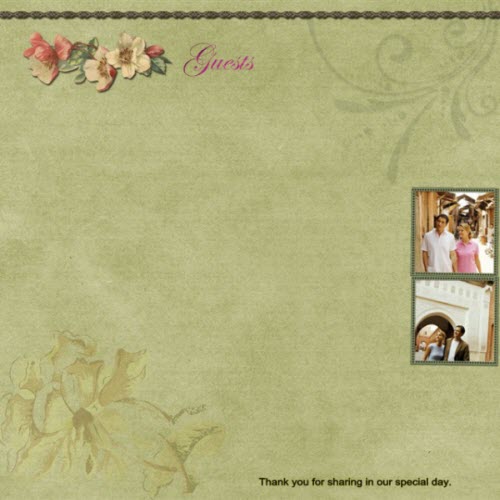 wedding guest book pages