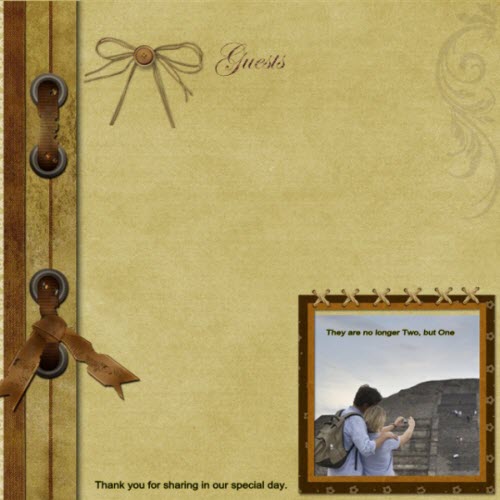 wedding guest book pages