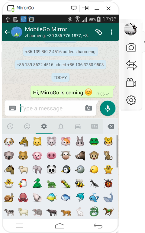 reply whatsapp message on computer