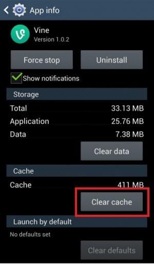 clear phone cache