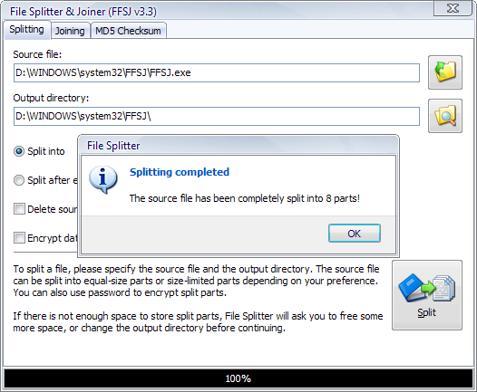 File Splitter and Joiner