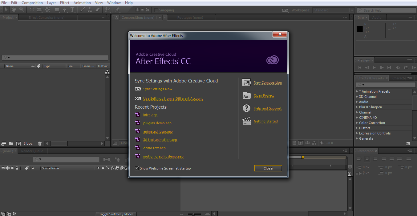 Launch After effects and import your video