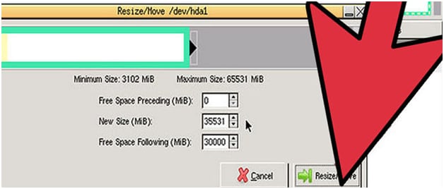resize partition in Windows 10/8/7