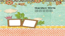 Garden Girl Scrapbook Template Garden Girl Scrapbook Template