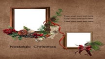 Nostalgic Christmas Scrapbook Template
