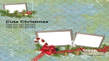Cute Christmas Scrapbook Template
