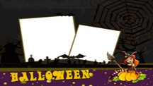 Lovely Halloween Witch Collage Template