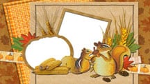 Thanksgiving Food Scrapbook Template