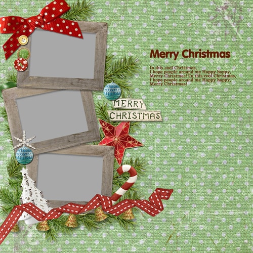 Christmas scrapbook templates