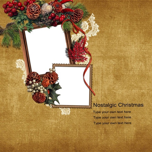 Christmas scrapbook templates