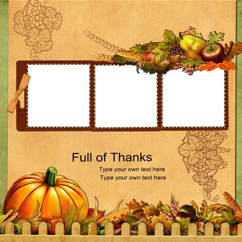 Thanksgiving scrapbook templates