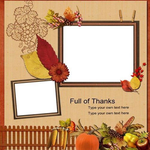 Thanksgiving scrapbook templates