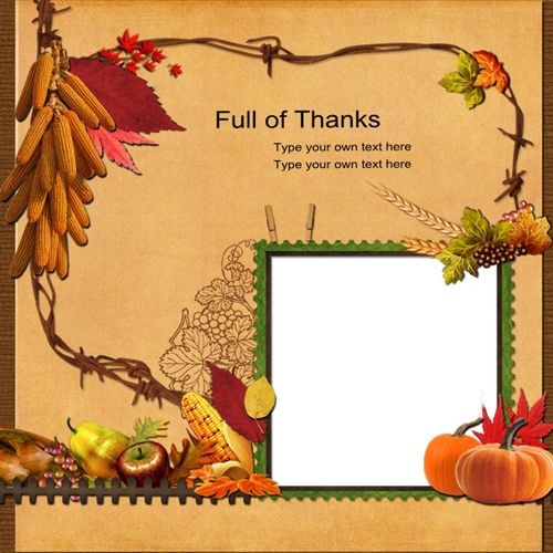 Thanksgiving scrapbook templates
