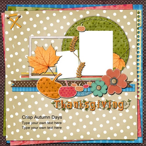 Thanksgiving scrapbook templates
