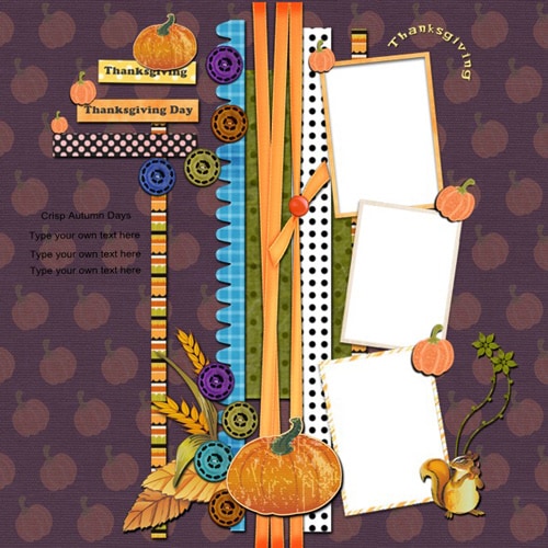 Thanksgiving scrapbook templates