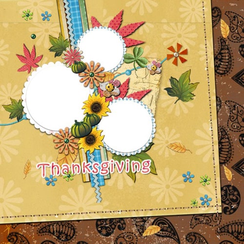 Thanksgiving scrapbook templates