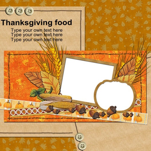 Thanksgiving scrapbook templates
