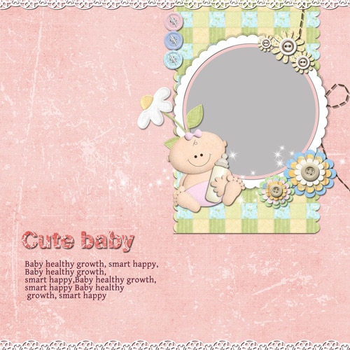 baby and kids scrapbook templates