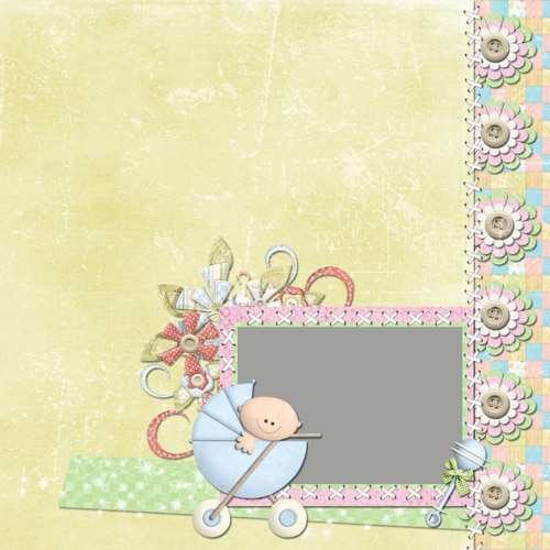 baby and kids scrapbook templates