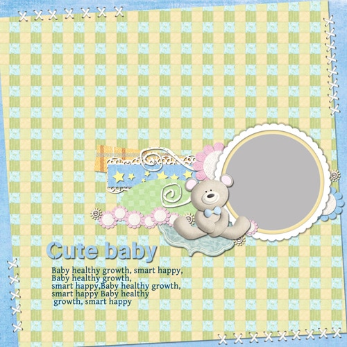 baby and kids scrapbook templates