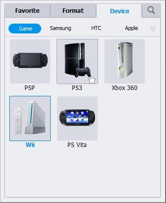 choose Wii as the format