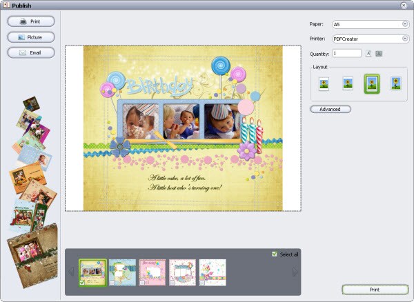 baby memory scrapbook print