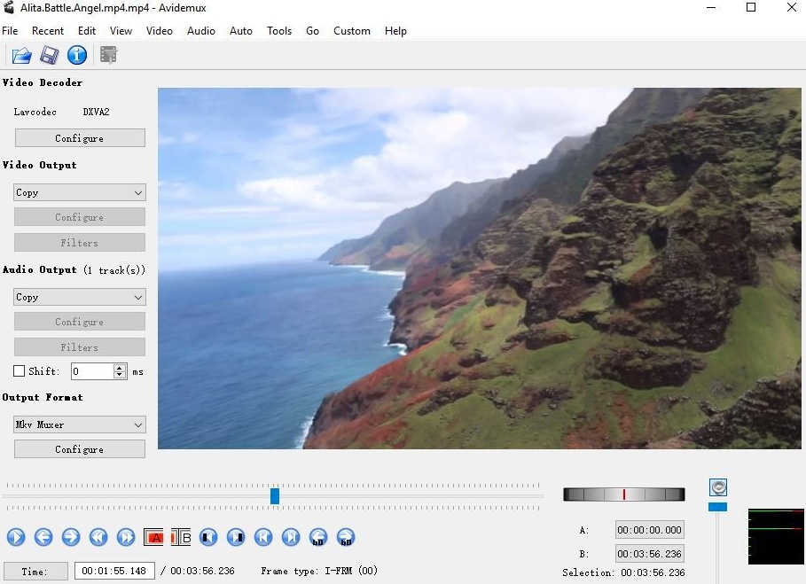 iMovie alternative 4: Avidemux