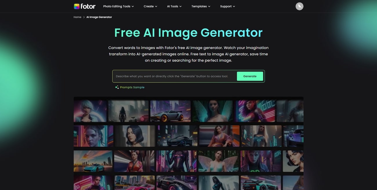 fotor AI image generator