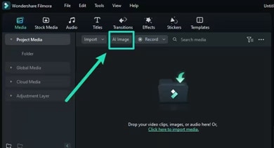 filmora ai image step 1