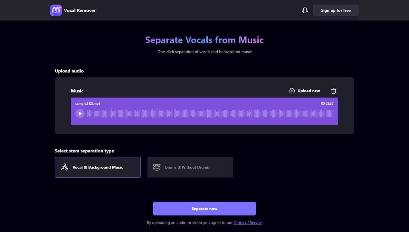 media.io AI vocal remover