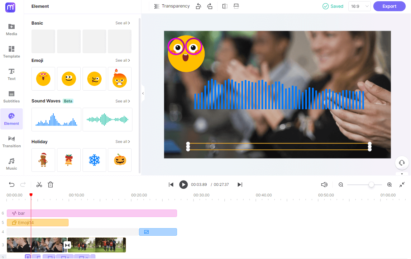 tambahkan efek ke video audio