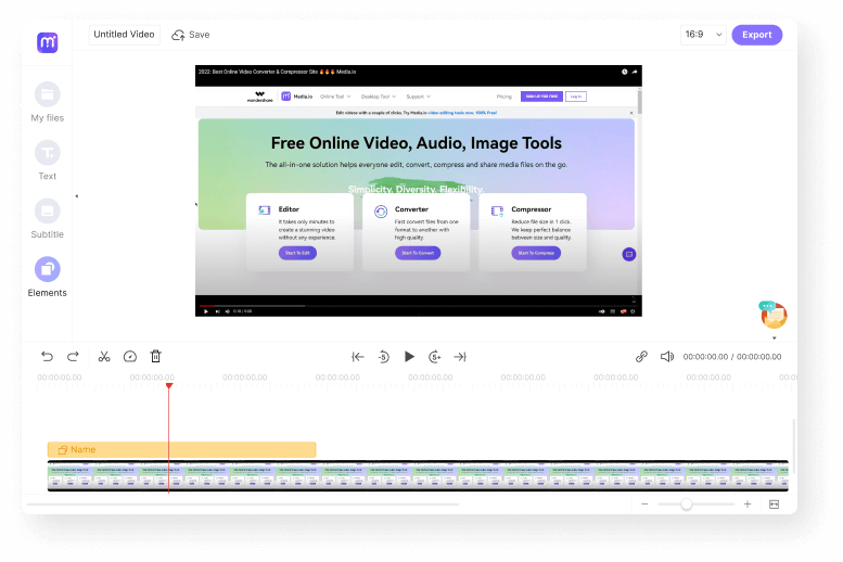 Edit Audio File and Save in Media.io