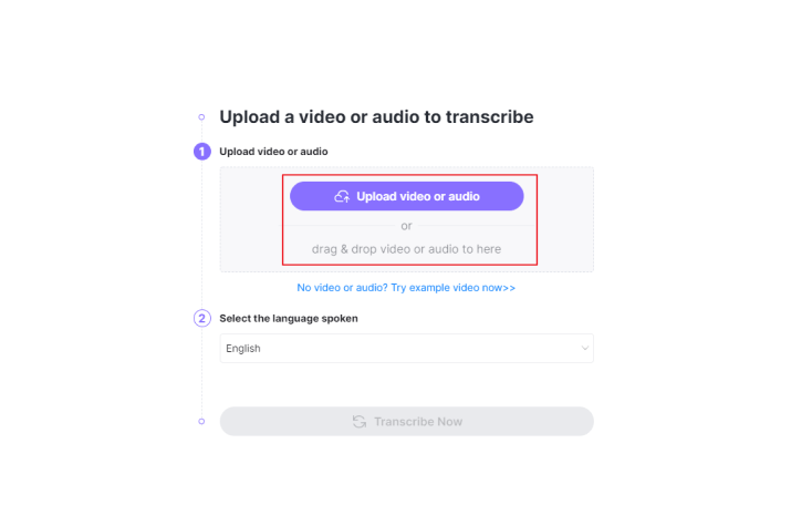 upload video or audio file