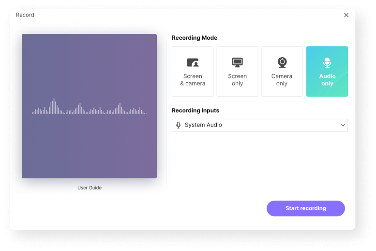 Enregistreur vocal en ligne