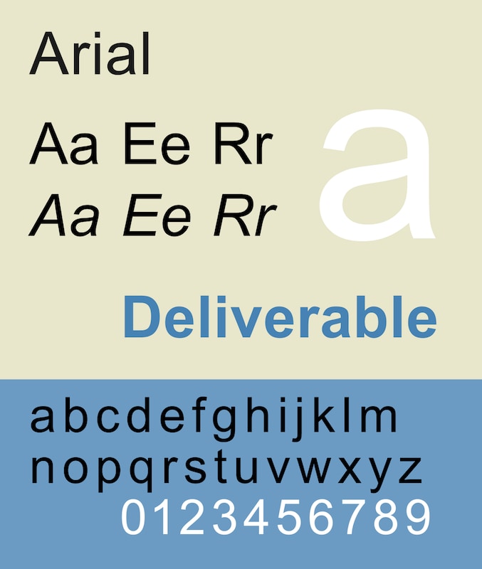 Arial font style