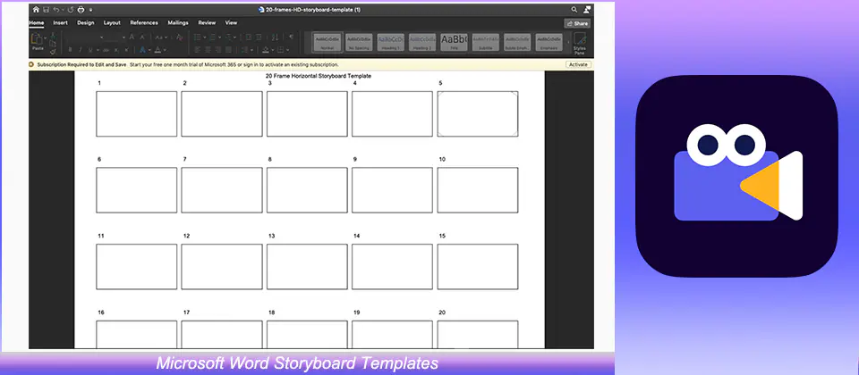 Microsoft Word Storyboard Templates