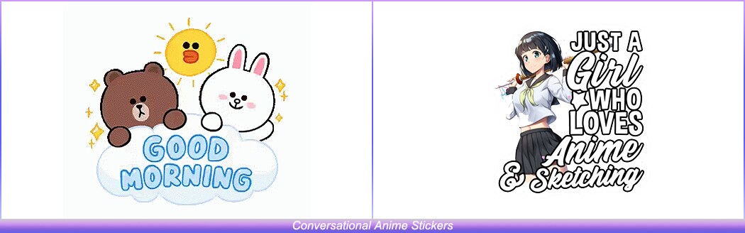 Conversational Anime Stickers