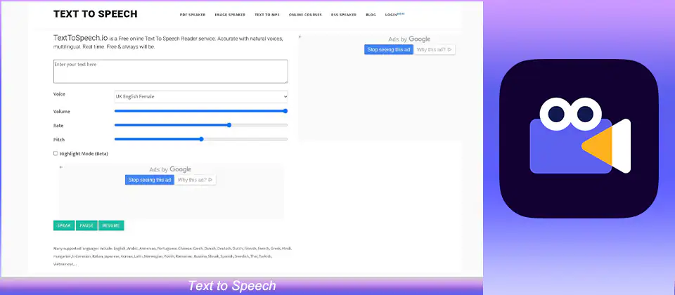 Text to Speech