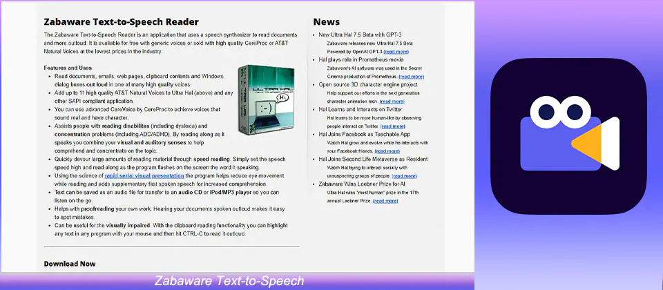 Zabaware Text-to-Speech